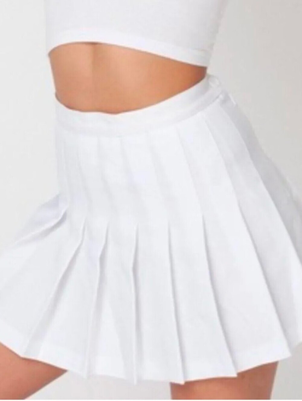 American Apparel White Tennis Skirt L